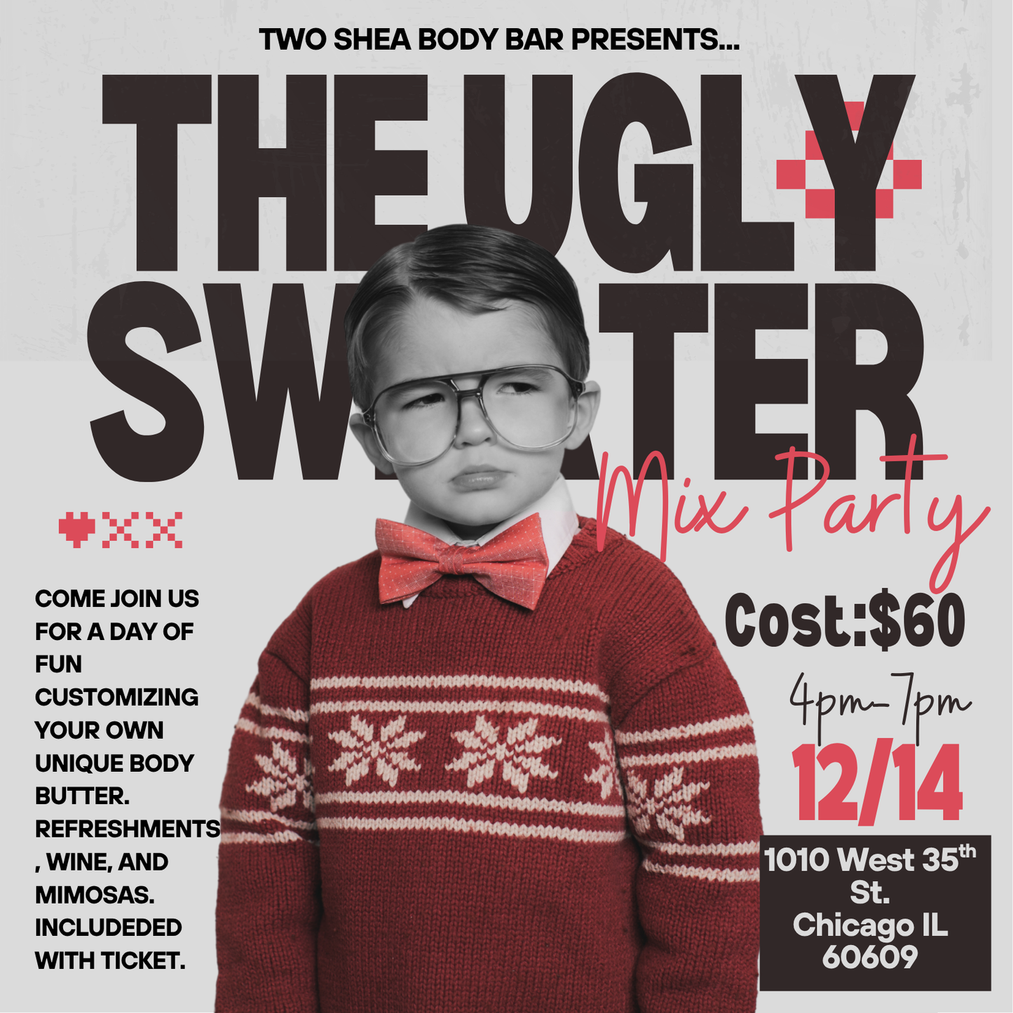 Two Shea Body Bar Ugly Sweater Mix Party